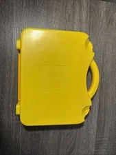 Yellow Lego Carrying Case With 4 Moveable Dividers And Lego Pieces