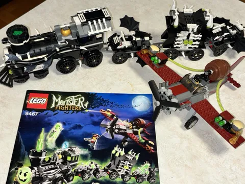 LEGO Monster Fighters The Ghost Train set 9467 Train Airplane Not Complete