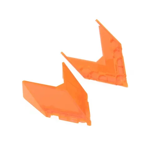 2x LEGO Windshield 6x4x1 1/3 Point Transparent Neon Orange 6129592 22483