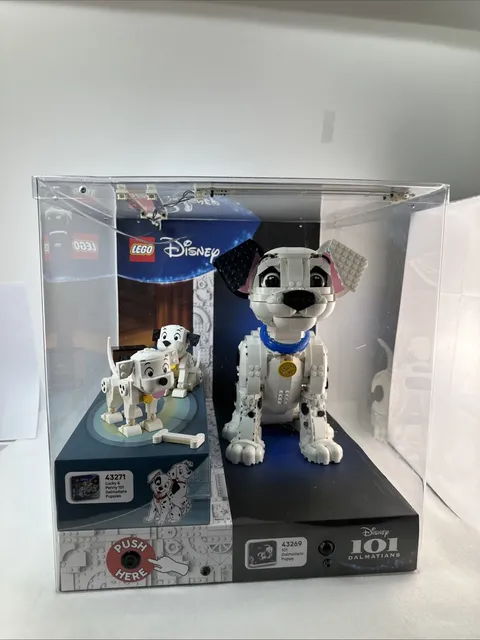 LEGO Disney 43271 43269 101 Dalmatians Lighted Store Display Case Clear Acrylic