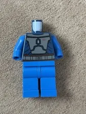 Lego Star Wars Torso Mandalorian Beskar Armor, Blue, Jango Fett