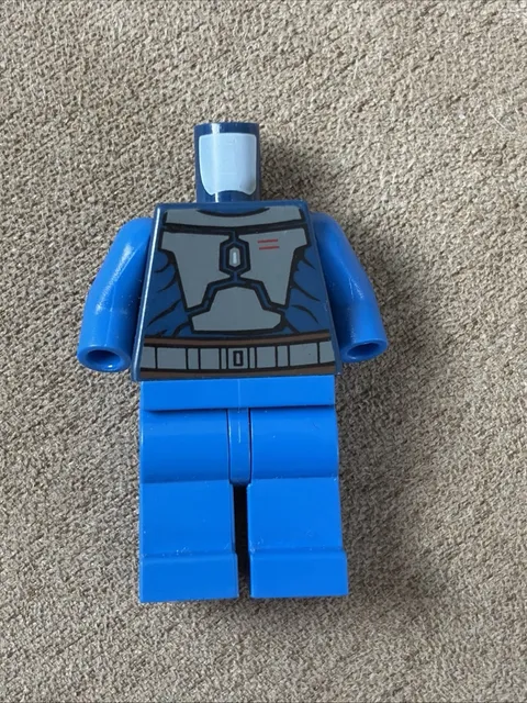 Lego Star Wars Torso Mandalorian Beskar Armor, Blue, Jango Fett