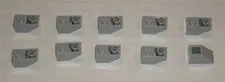 LEGO NEW 1x2 Light Bluish Grey Slope 45° Inverted (10x) 4211437 Brick 3665
