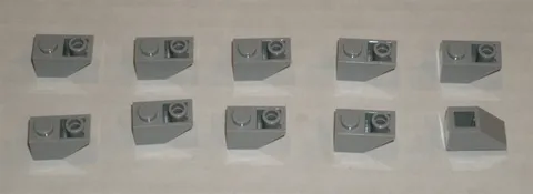 LEGO NEW 1x2 Light Bluish Grey Slope 45° Inverted (10x) 4211437 Brick 3665