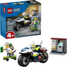 LEGO City Police Motorcycle Chase Building Toy for Kids 65 pcs (60455)™