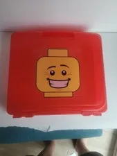Red Lego Project Iris  Case Container Organizer Plus 2.6 Lbs Of Parts  13x12x3