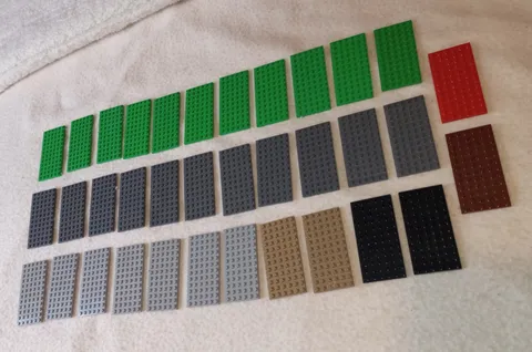 35 plates LEGO ® 6 x 12 plate 3028, u receive 35 plates, IRL photos $0 Shipping