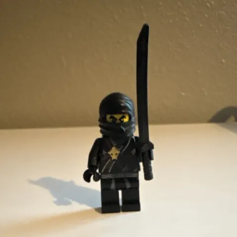 LEGO NINJAGO Black Ninja Minifigure with Sword Plastic, Ages 5+