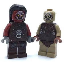 LEGO LOT OF 2 URUK-HAI / MORDOR ORC LORD OF THE RINGS HOBBIT MINIFIGURES