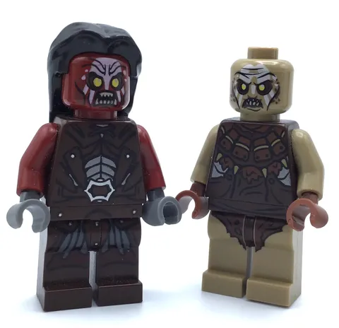 LEGO LOT OF 2 URUK-HAI / MORDOR ORC LORD OF THE RINGS HOBBIT MINIFIGURES