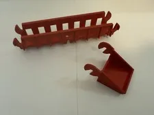1975 LEGO Red Conveyor Belt Inclined FRAME & Bucket Legoland Constructions ob