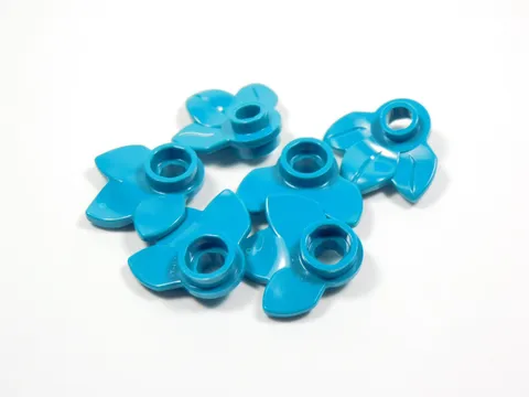 LEGO Lot of 6 Bright Bluish Green Plant Plates w/ 3 Leaves Minifig I2