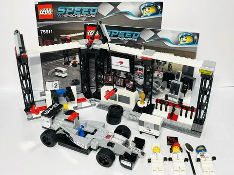 LEGO SPEED CHAMPIONS Mclaren Mercedes Pit Stop 75911 100% Complete w Instruction