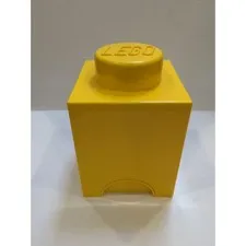 Genuine Complete Lego Corp Storage Cube Brick 1 Knob 4001 Yellow 2017
