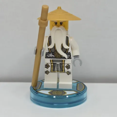 LEGO Dimensions Ninjago SENSEI WU minifigure with disc Authentic Pristine 