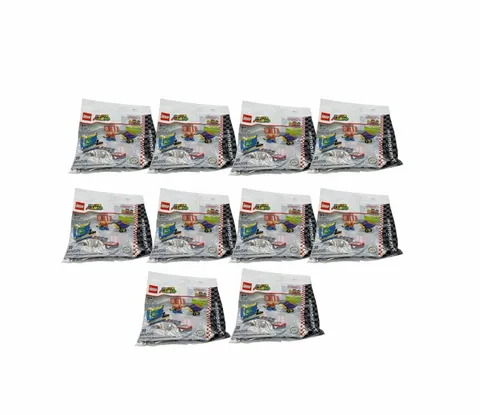 Lot of 10 LEGO SUPER MARIO 30702 Mario Kart Toad Pit Crew Poly Bag Party Favors