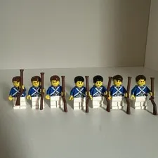 Lego Lot of 7 Bluecoat Soldier pi173 pi174 Minifigure Pirates III Imperial Chess