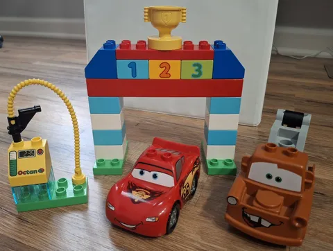Lego DUPLO Cars CLASSIC RACE (#10600) Lightning MciQueen Mater Missing Wrench