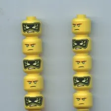 NINJAGO x10 LEGO Lloyd Yellow Minifigure, Head Dual Sided Reddish Brown Eyebrows