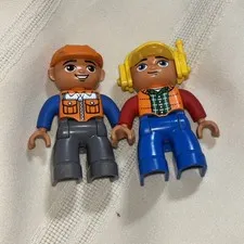 Lego Duplo Man Lumberjack/Construction Worker Figures Collectible Pieces