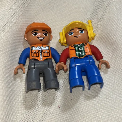 Lego Duplo Man Lumberjack/Construction Worker Figures Collectible Pieces