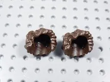 LEGO Lot of 2 Dark Brown Female Girl Short Coiled Texture Hair Minifig BQ