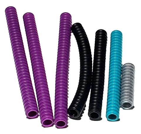 Lot Of 7 Lego Hose, Ribbed 7mm Mixed colors 3 @ 12L, 3 @ 9L, 1 @ 4L