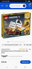 LEGO Creator 31109 3 in 1 Pirate Ship Pirates Set 1260pcs Ages 9+