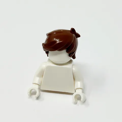 40938 LEGO Minifigure Hair SHORT TOUSLED  2 Locks Left Side Reddish Brown (1)