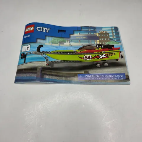 LEGO City Race Boat Transporter 60254 Instruction Manual Book 2 Only Green Boat