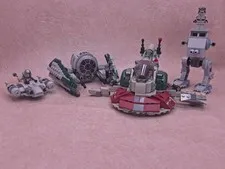 LEGO Star Wars Microfighters Vehicle Lot - Slave I, TIE Interceptor, AT-ST & N-1