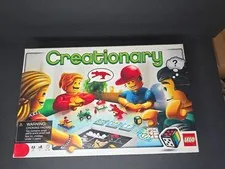 LEGO Games Creationary 3844 Board Game Incomplete 96 Cards Box LEGO Pieces Retir