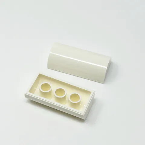 6192 LEGO Parts Brick Modified 2x4 No Studs Curved Top WHITE (2)