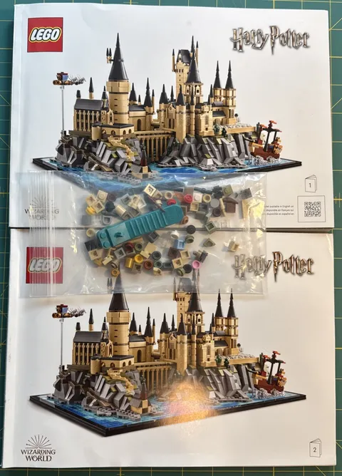 LEGO Harry Potter Hogwarts Castle INSTRUCTION MANUAL AND EXTRA PIECES ONLY 