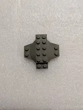 LEGO Part 30303 (1pc) Star Wars Dome Cross Plate 6x6 Dark Grey