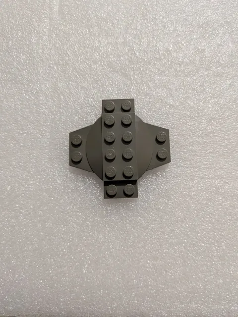 LEGO Part 30303 (1pc) Star Wars Dome Cross Plate 6x6 Dark Grey