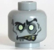 LEGO® Part 3626pb0766 - Zombie Groom Minifigure Head NEW
