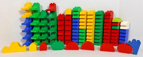 LEGO DUPLO Bulk Lot Curved Ramp Angle Building Block Variety - Read Desc. Multi