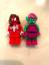 Lego Spider-girl & Green Goblin minifigures