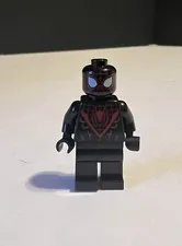 LEGO Marvel SPIDERMAN Miles Morales Black w/ Red Minifigure 76036 Sh190 EUC RARE