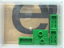 LEGO Parts - Green Plate 1 x 2 with 1 Stud (Jumper) - No 15573 - QTY 5