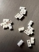 LEGO 3023 White Plate 1x2 - 19 Pieces