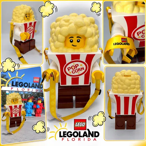 LEGO Popcorn Bucket LEGOLAND Florida & Minifigure NEW Sealed RARE - Collectors