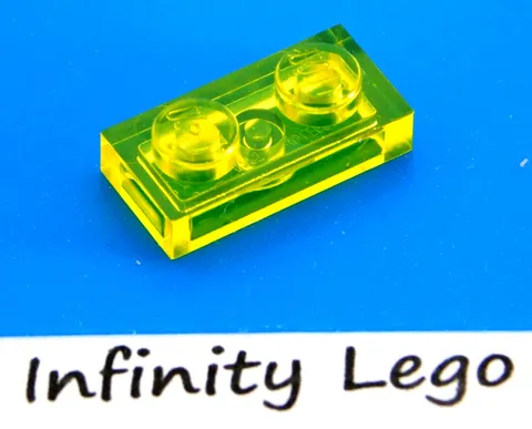 30 LEGO Trans-Yellow Plate 1 x 2 (3023) - (30 Pieces)