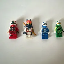 LEGO Ninja Minifigures Assorted Colors/Outfits Plastic - Lot of 4