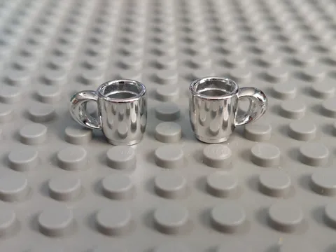 Lego 3108 Chrome Silver Mug Cup- Used