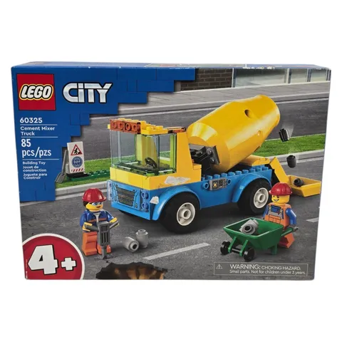 LEGO City #60325 Cement Mixer Truck 85pcs Age 4+ NEW 2022