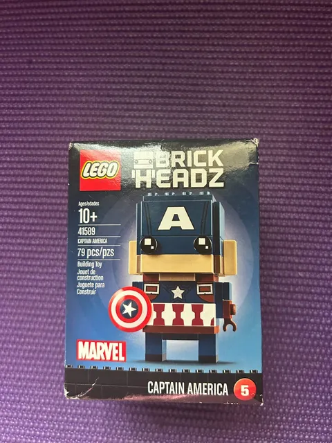 Lego Marvel Brickheadz- Captain America (41589)- New- Ships Fast