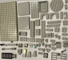 LEGO Silver Blocks Pieces (vehicle Building Elements) Lot