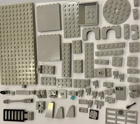 LEGO Silver Blocks Pieces (vehicle Building Elements) Lot